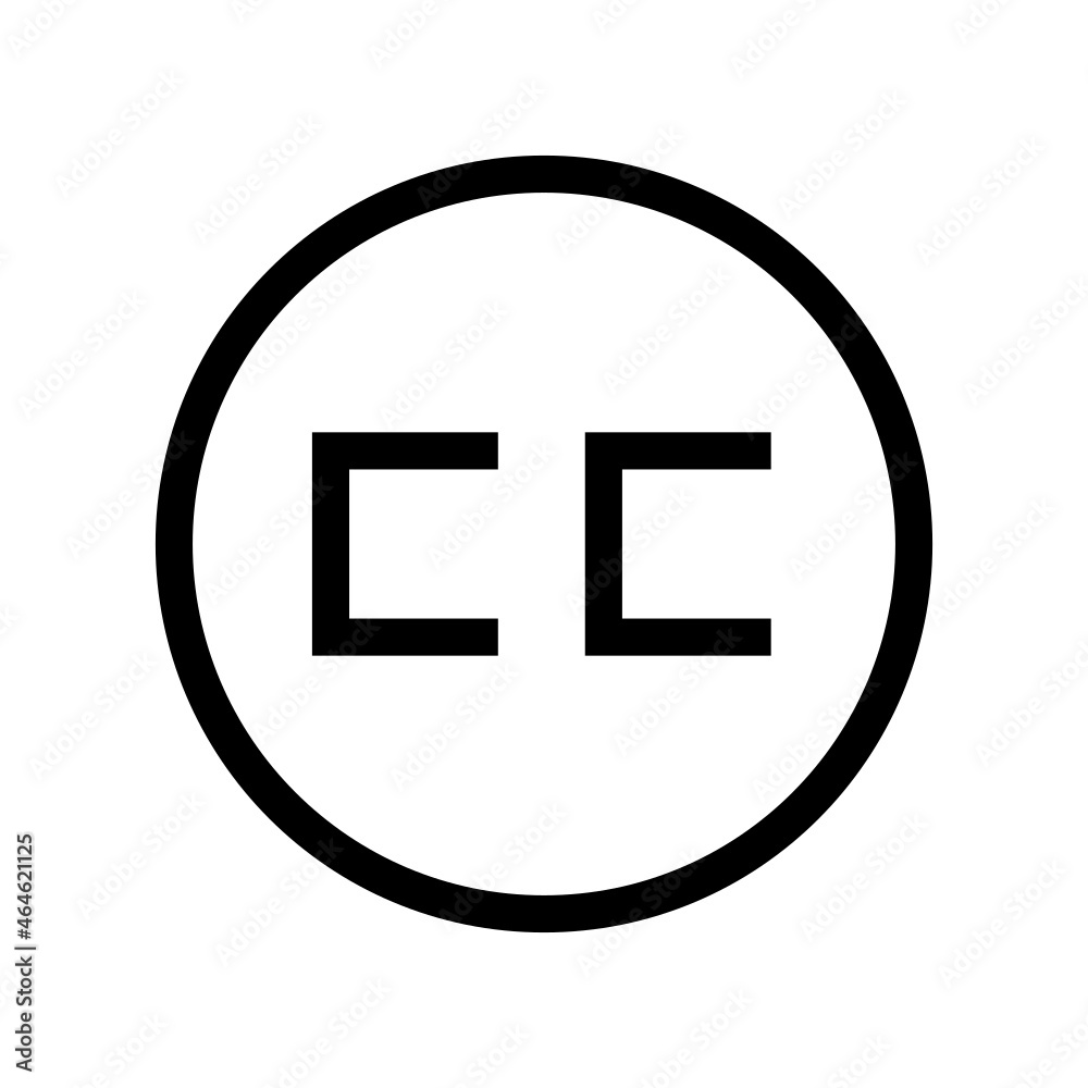 creative commons icon on white background	
