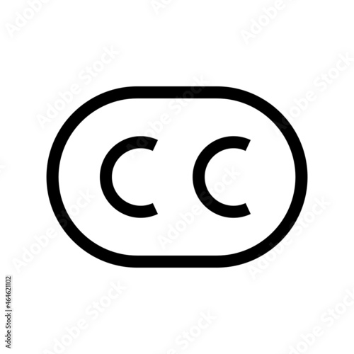 creative commons icon on white background 