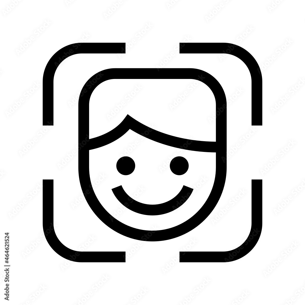 face id icon on white background
face id icon on white background