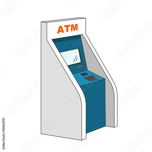 ATM machine vector illustration. Automatic Teller Machine.