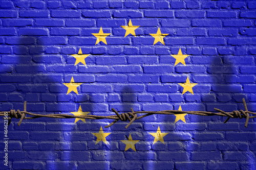 Obraz na plátně The refugees migrate to Europe union