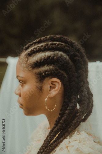 sisters together in cornrows photo