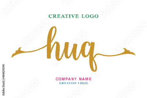 HUQ lettering logo is simple, easy to understand and authoritative photo