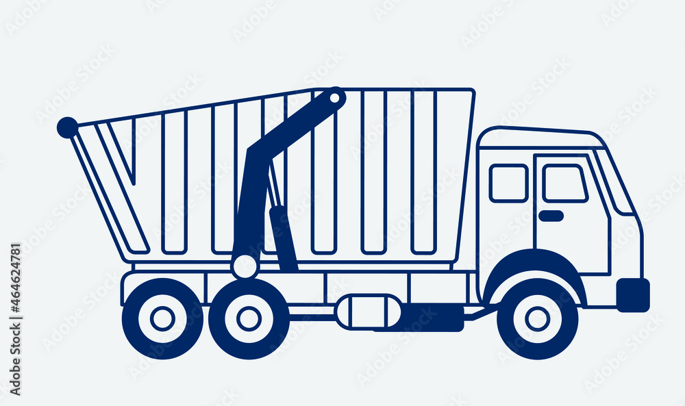 Vector of Truck icon.Vehical illustration.Cargo Truck design