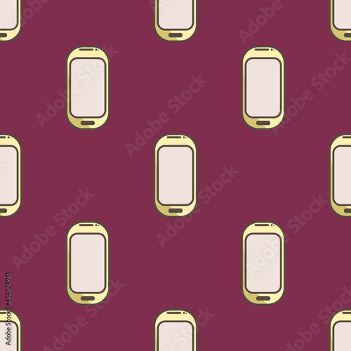 Seamless background with mobile phone silhouettes. Vector cellphone seamless pattern. Eps 10.