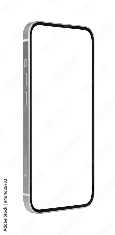 side view of smartphone mockup blank screen isolated on white background side view of smartphone mockup blank screen isolated on white background