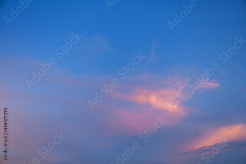 sunset sky with cloud in the evening