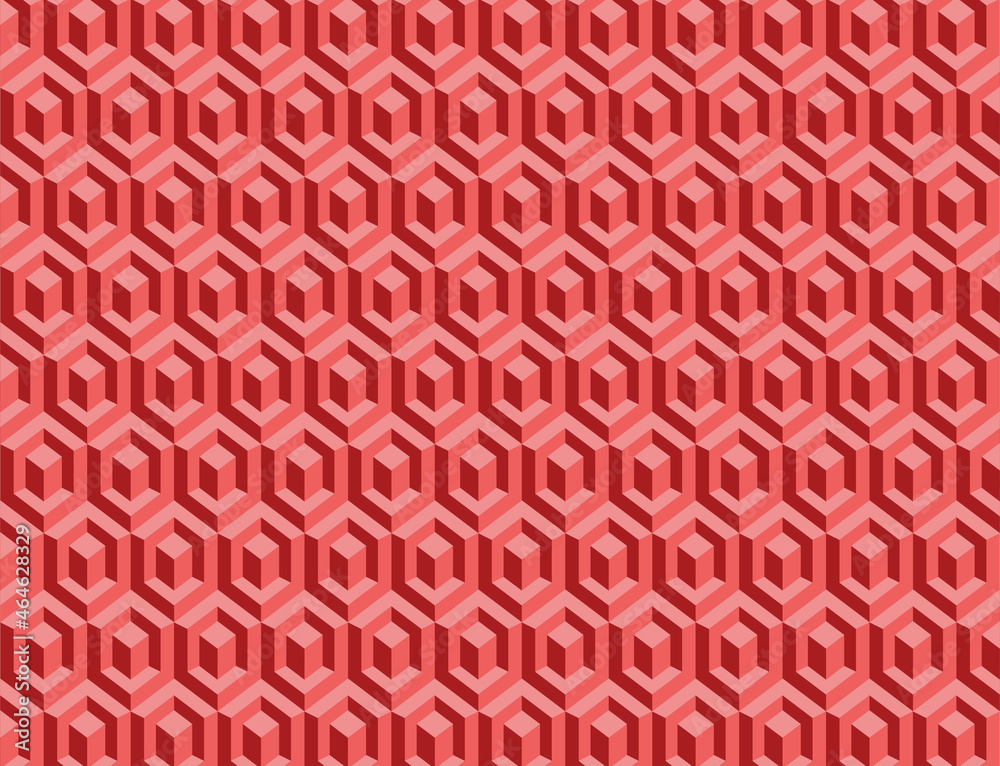 Pattern with hexagonal abstract 3d background illustration