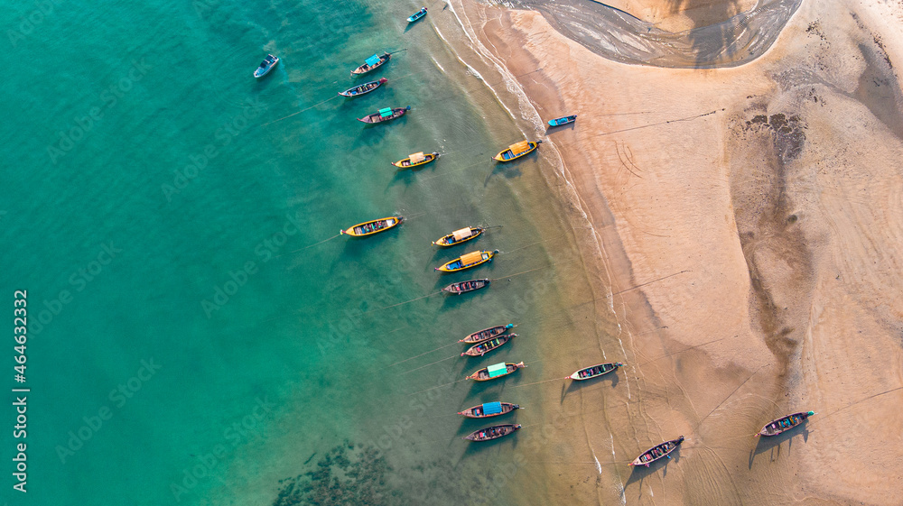 Fishing boats on Kamala Beach, Phuket Thailand