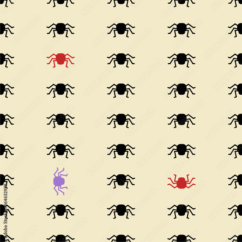 Spider Halloween seamless pattern. Design elements for halloween party poster.