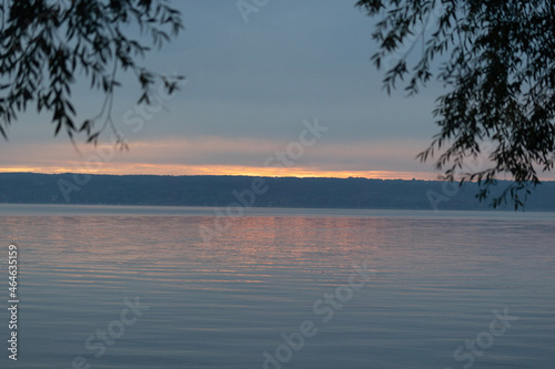 sunset on the lake