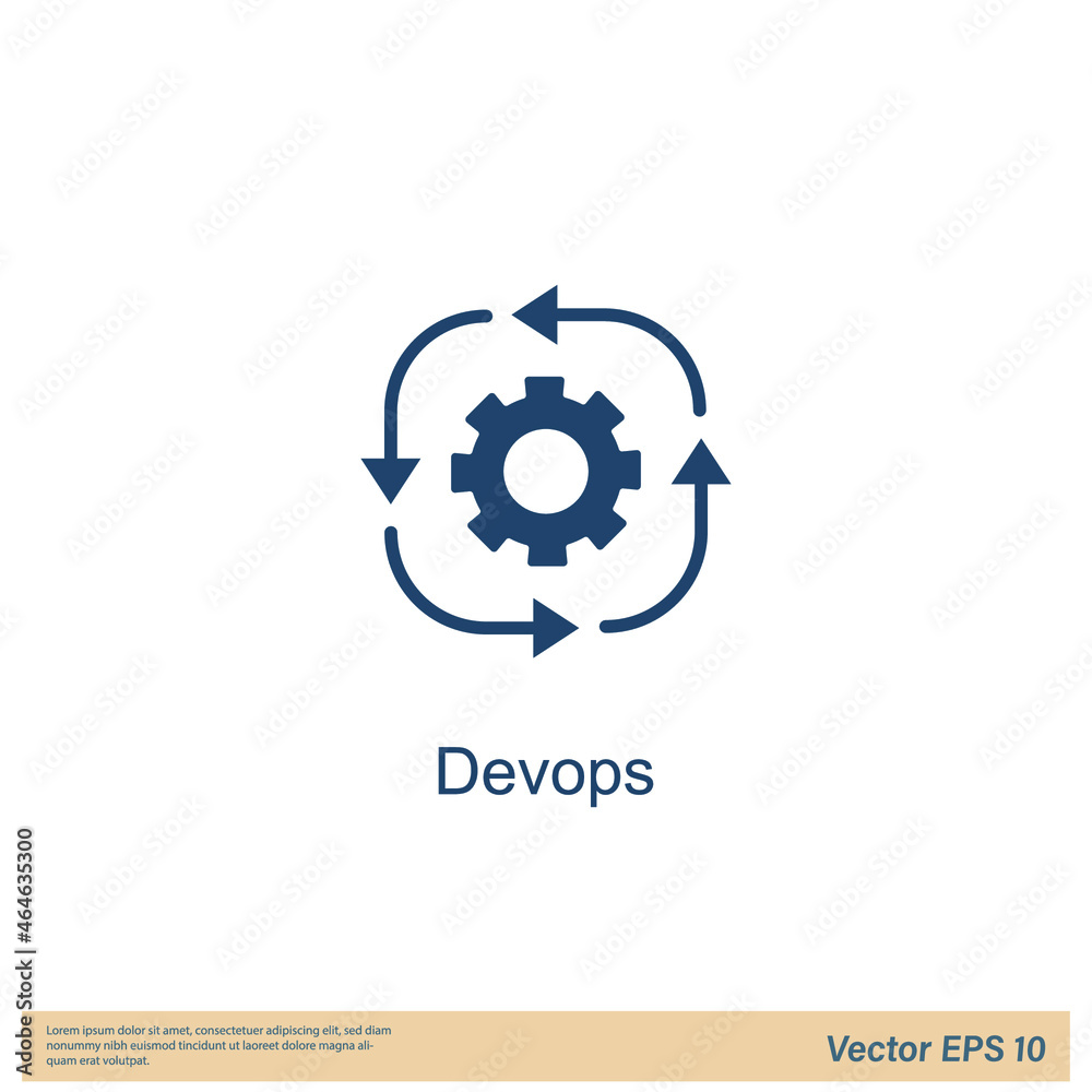 devops symbol illustration of gears devops symbol illustration of gears