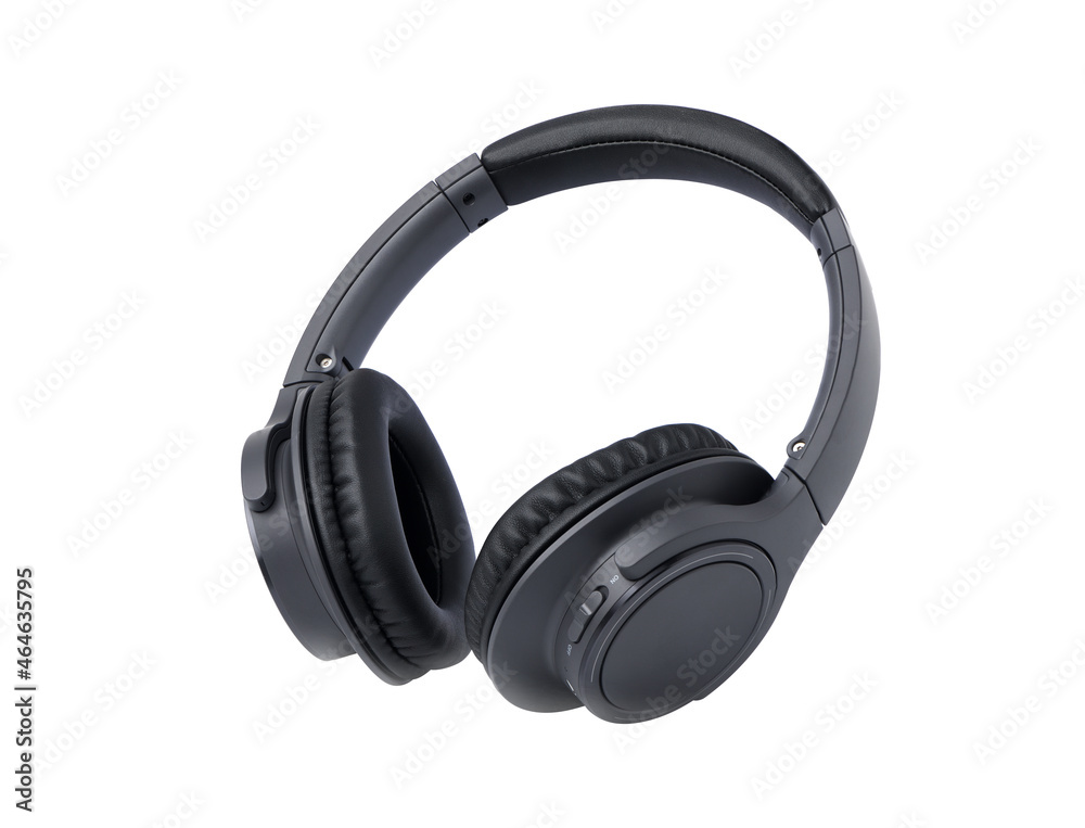 Wireless Over-Ear (full size) headphones isolated on white background. Wireless Over-Ear (full size) headphones isolated on white background.