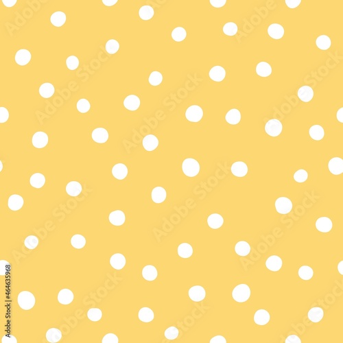 Polka dot seamless pattern. Cute Confetti. Abstractly arranged hand-drawn circles. Minimalistic Scandinavian style in pastel colors. Ideal for printing baby clothes, textiles, fabrics, wrapping paper.