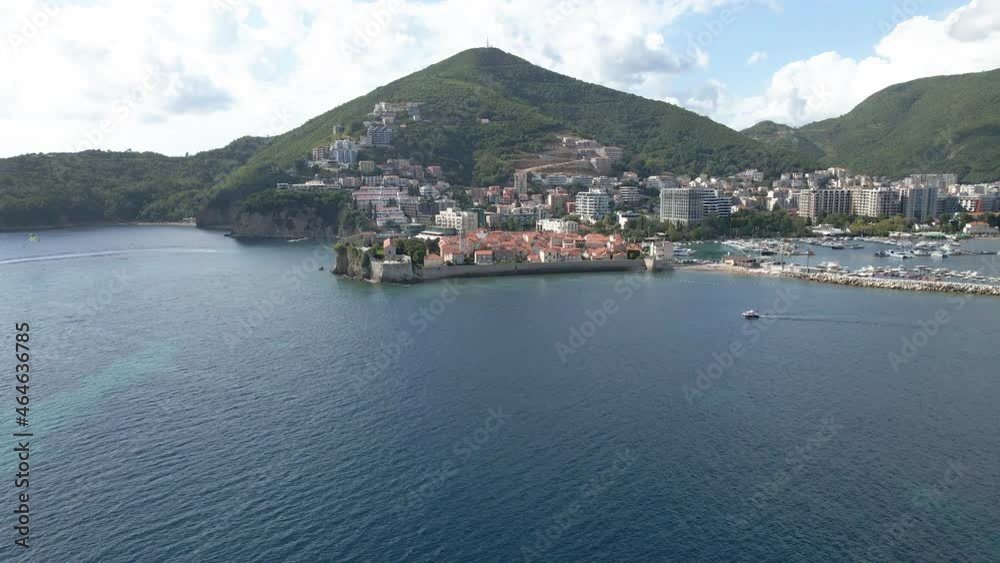 Town. Old City. Budva. Aerial view. Town. Old City. Budva. Aerial view.