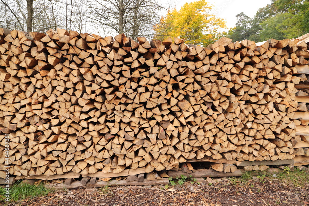 many split wood as firewood