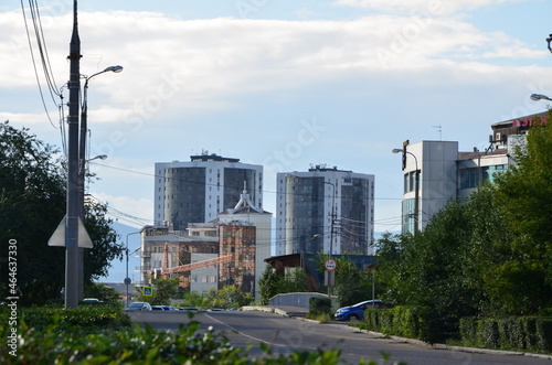 A street with buildings