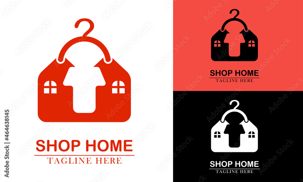 house clothes and clothes hanger icon logo house clothes and clothes hanger icon logo