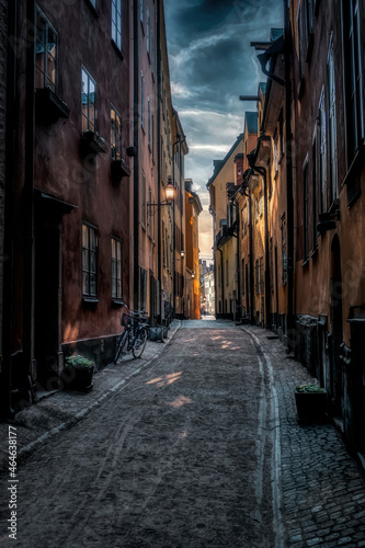 Narrow street, old town Stockholm