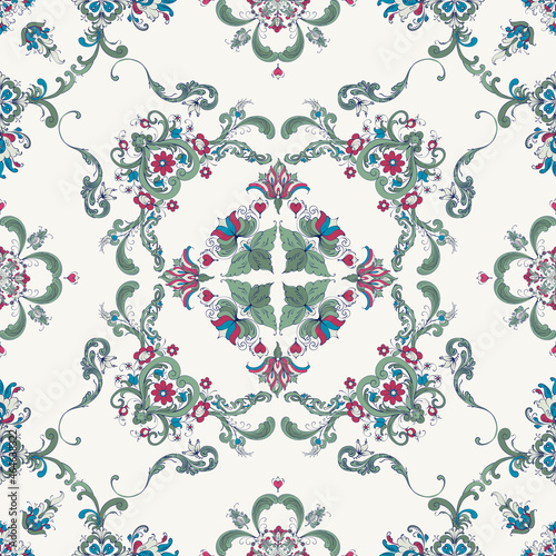 Rosemaling vector pattern 48