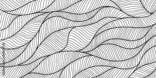 Vector art. Cover layout template. Wavy curved line background