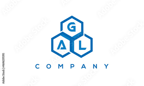 GAL three letters creative polygon hexagon logo