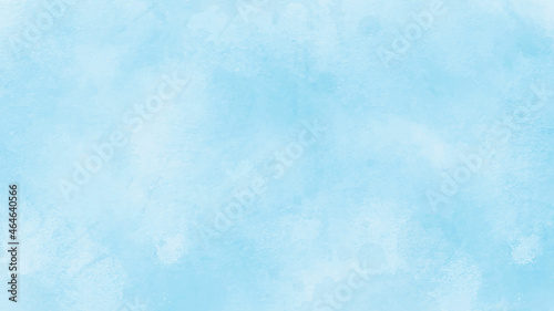 Light sky blue shades watercolor background. Aquarelle paint paper textured canvas for design, card template. Turquoise gradient color handmade illustration . Watercolor canvas for creative grunge 