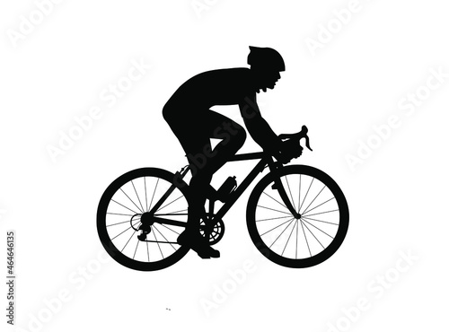 Fototapeta Naklejka Na Ścianę i Meble -  silhouette of a person riding bicycle