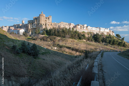 Irsina, Matera. Concattedrale di Santa Maria Assunta sullo sfondo della cittadina
 photo
