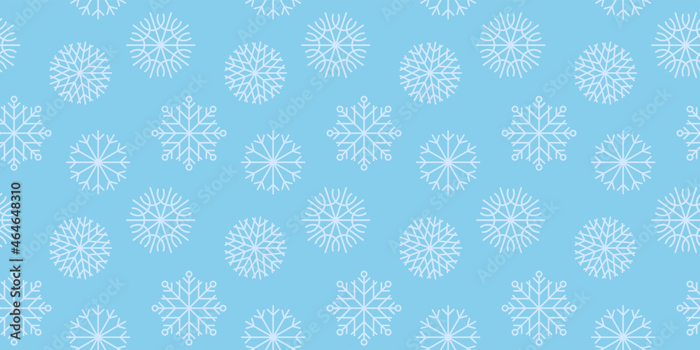 Christmas background with white snowflakes seamless pattern on dark blue backdrop. Xmas ornament, new year minimalist snow decoration for festive banner, holiday postcard, price tag, packaging design. Christmas background with white snowflakes seamless pattern on dark blue backdrop. Xmas ornament, new year minimalist snow decoration for festive banner, holiday postcard, price tag, packaging design.