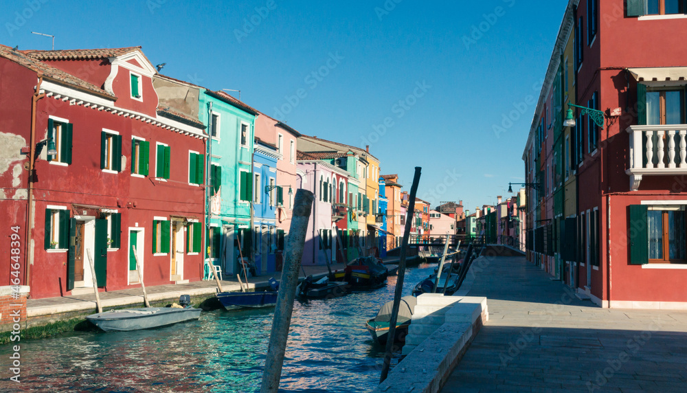 Fototapeta premium Burano Island. Winter morning