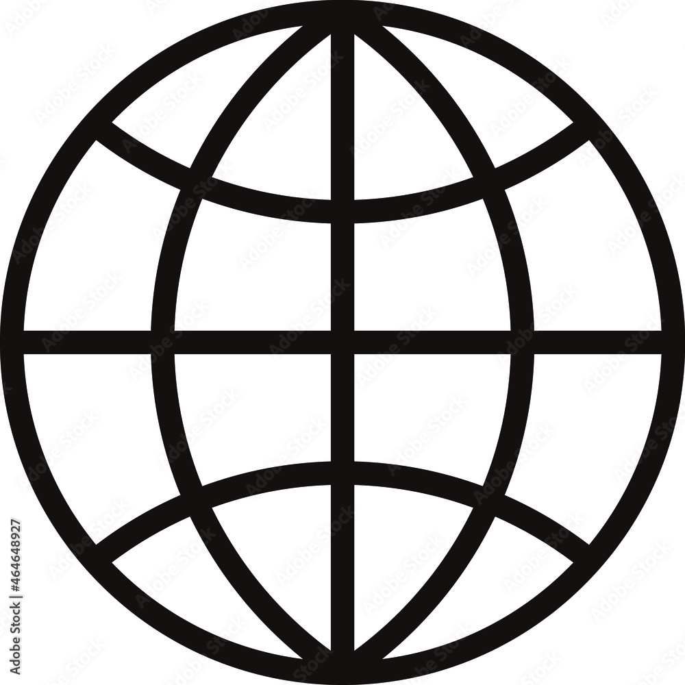World icon - vector. Black planet icon. Globe icon in flat style, isolated. World icon - vector. Black planet icon. Globe icon in flat style, isolated.