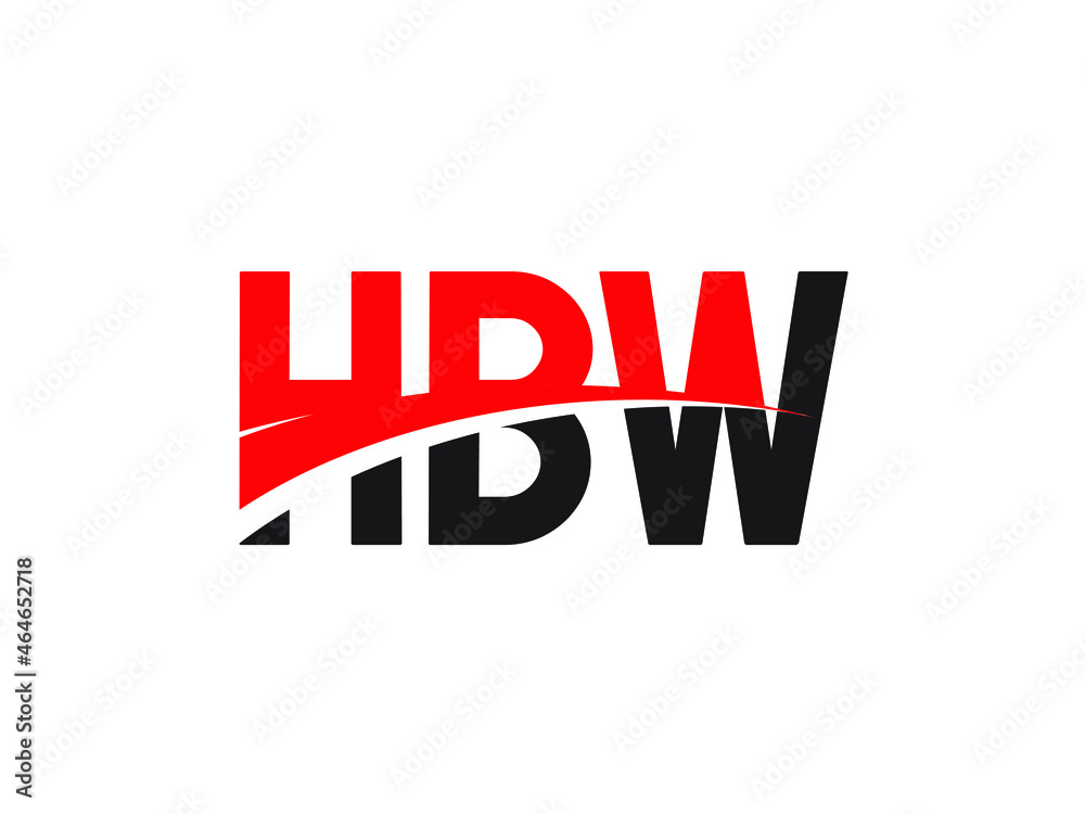 HBW Letter Initial Logo Design Vector Illustration
