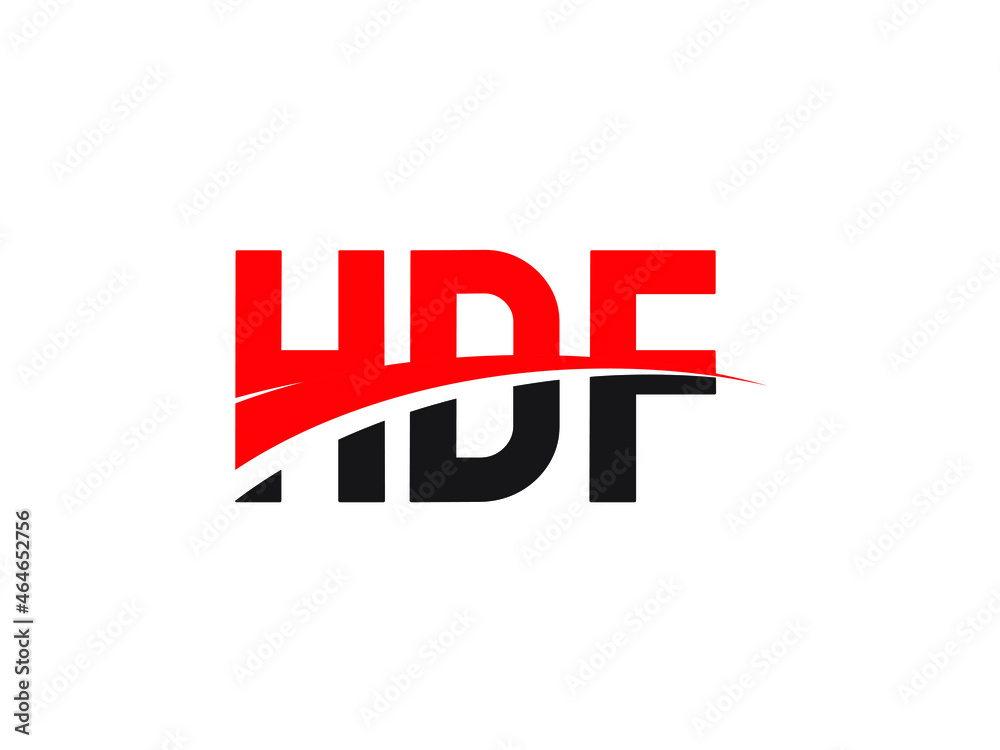 HDF Letter Initial Logo Design Vector Illustration HDF Letter Initial Logo Design Vector Illustration
