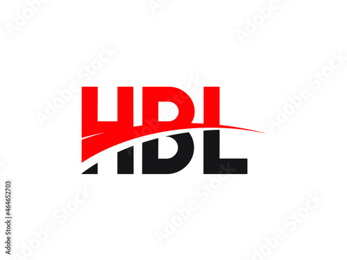 HBL Letter Initial Logo Design Vector Illustration photo