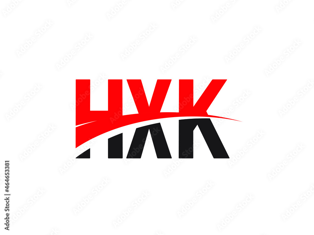 HXK Letter Initial Logo Design Vector Illustration