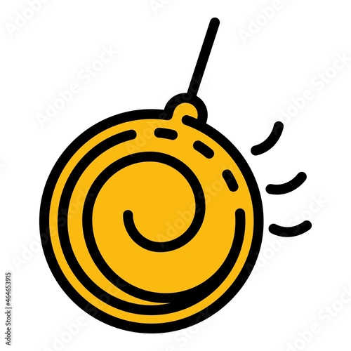 Hypnosis therapy icon. Outline hypnosis therapy vector icon color flat isolated