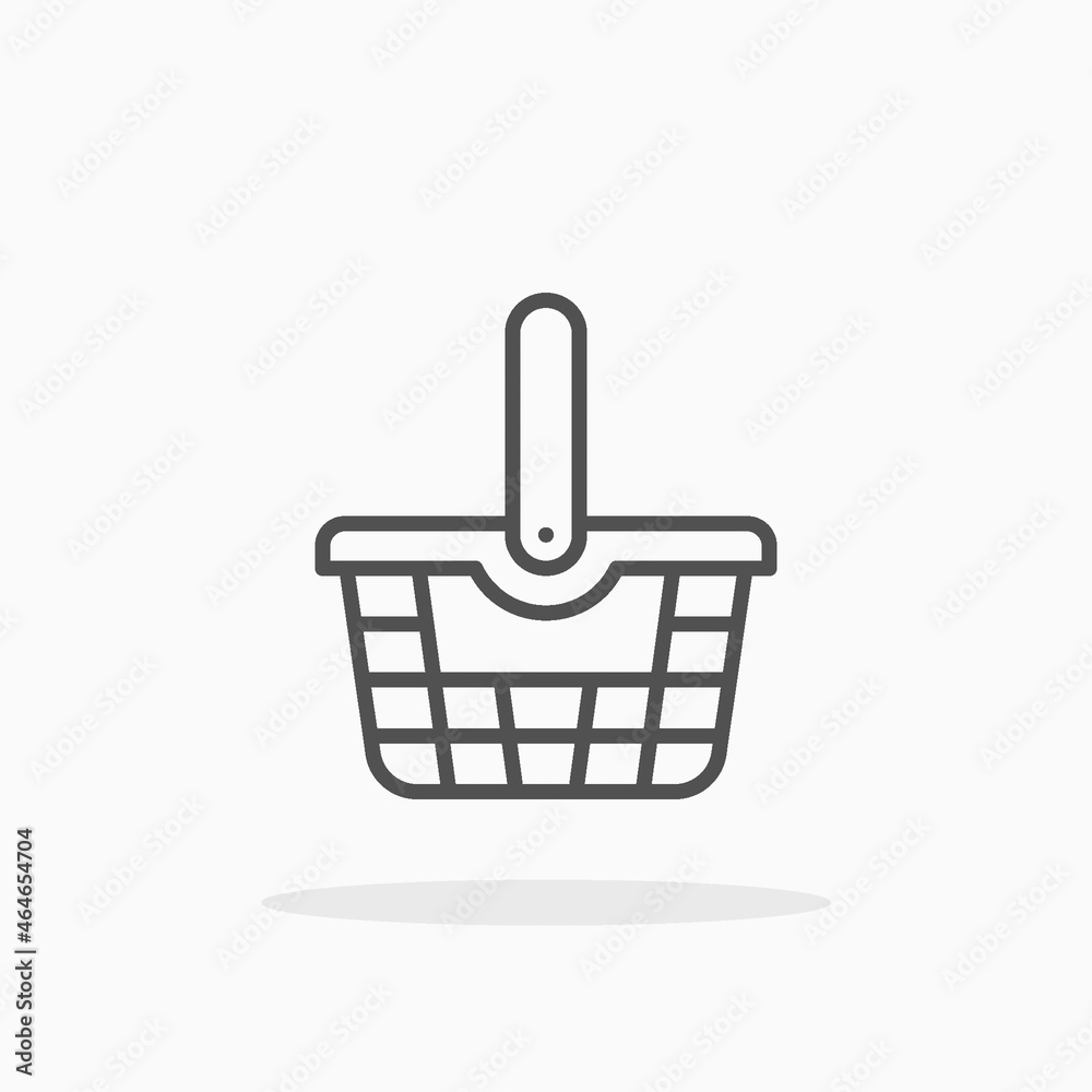Basket icon. Outline Style. Editable Stroke and pixel perfect. Vector illustration. Enjoy this icon for your project. Basket icon. Outline Style. Editable Stroke and pixel perfect. Vector illustration. Enjoy this icon for your project.