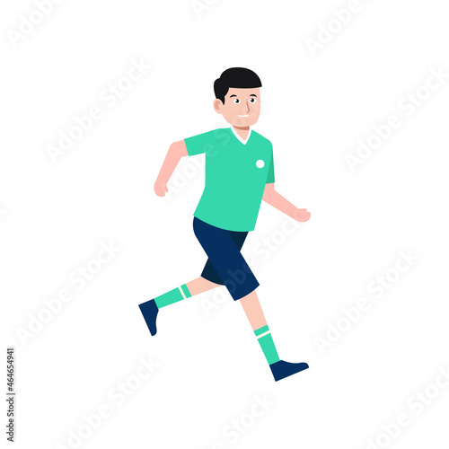 soccer sport man player football character vector illustration design