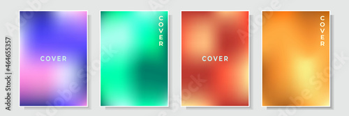 modern colorful cover background set collection, mesh smooth gradation, vector graphic