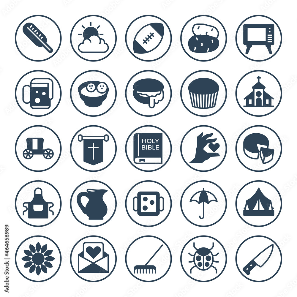Circle glyph icons for thanksgiving. Circle glyph icons for thanksgiving.