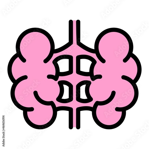 Ultrasound endocrinologist icon. Outline ultrasound endocrinologist vector icon color flat isolated