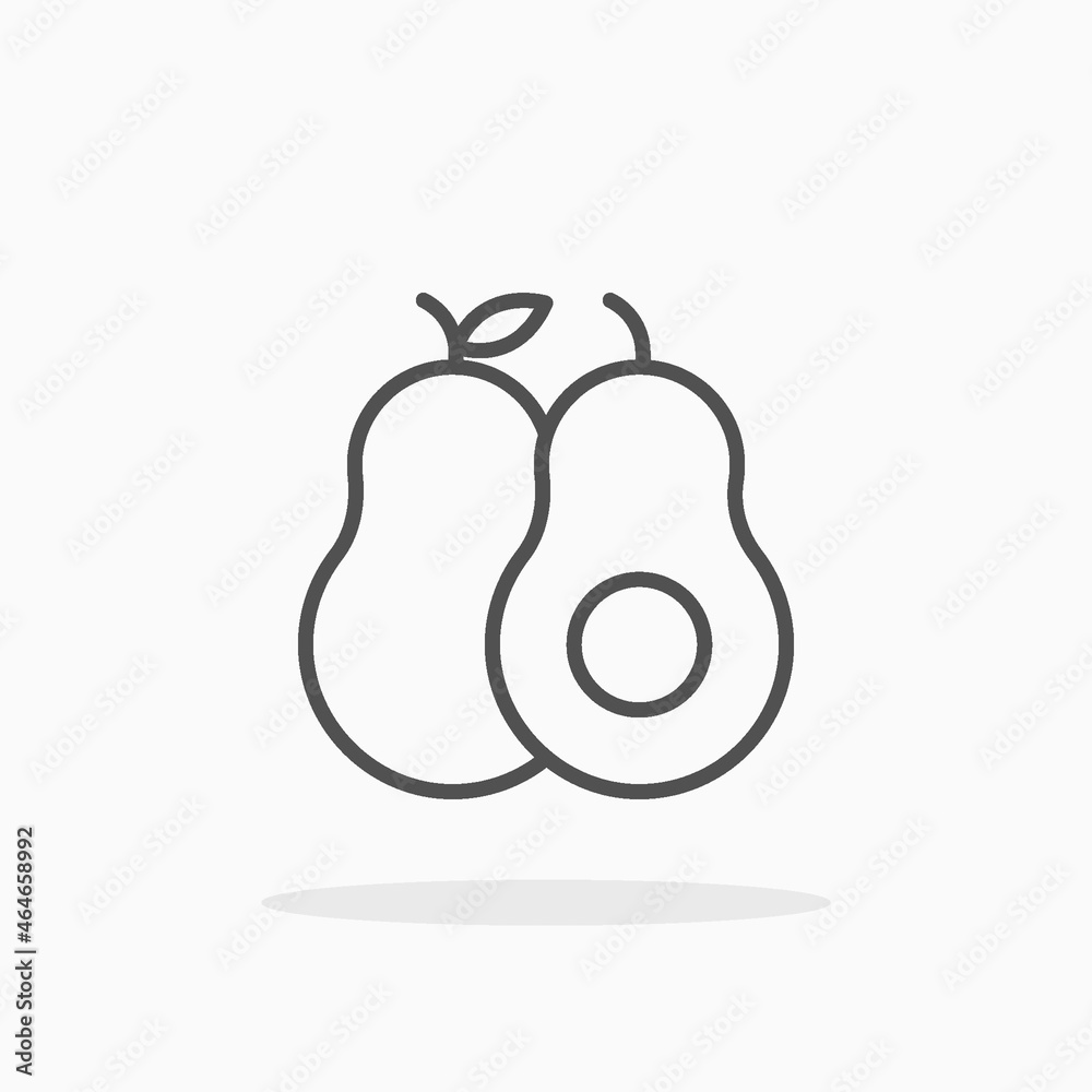 Avocado icon. Outline Style. Editable Stroke and pixel perfect. Vector illustration. Enjoy this icon for your project. Avocado icon. Outline Style. Editable Stroke and pixel perfect. Vector illustration. Enjoy this icon for your project.
