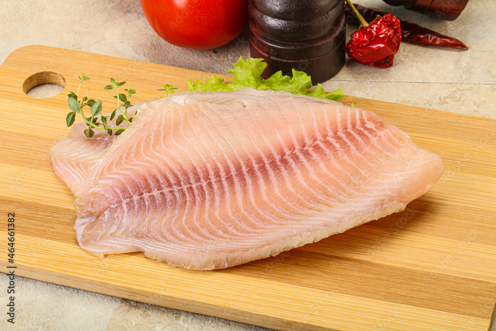 Raw tilapia fish for cooking Raw tilapia fish for cooking