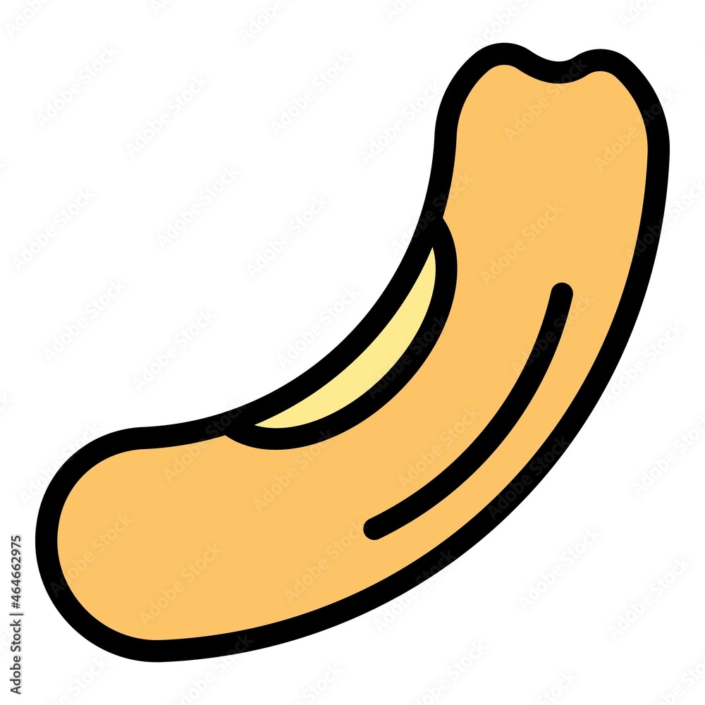 Adzuki kidney bean icon. Outline adzuki kidney bean vector icon color flat isolated