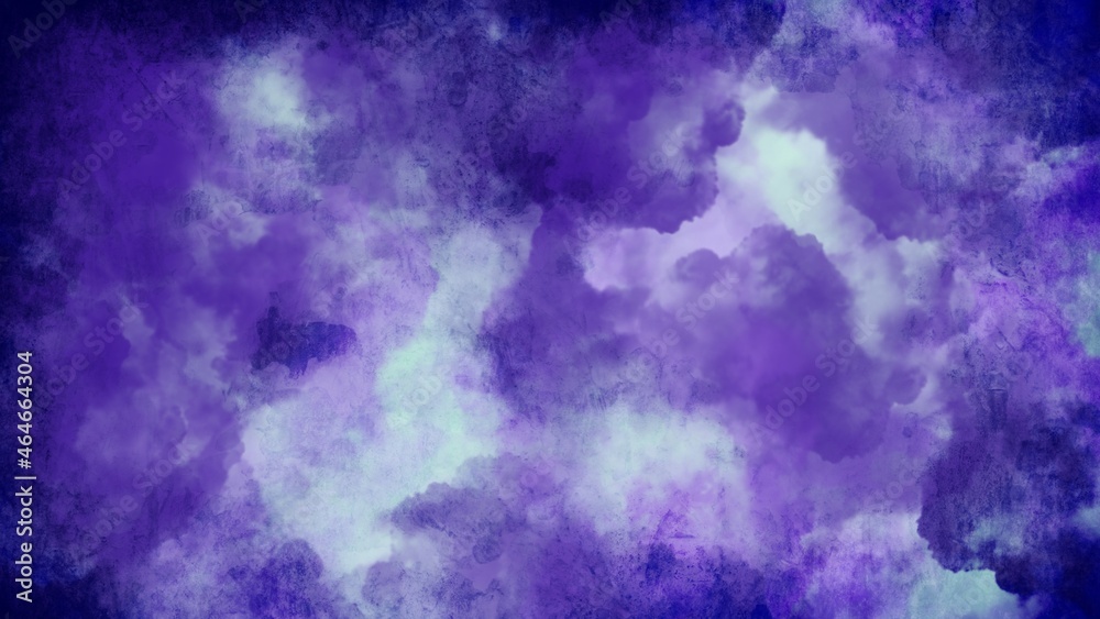 Abstract background painting art with purple galaxy pattern paint brush for halloween poster, banner, website, card background