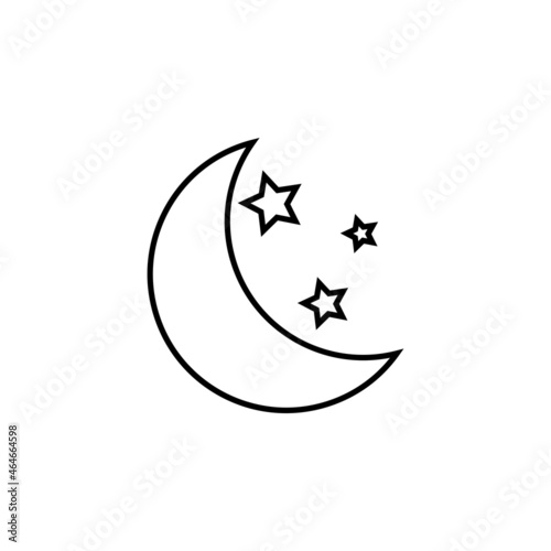 moon star icon, moon vector, star illustration