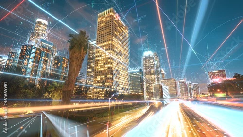 Digital city concept. Artificial Intelligence technology in smart city