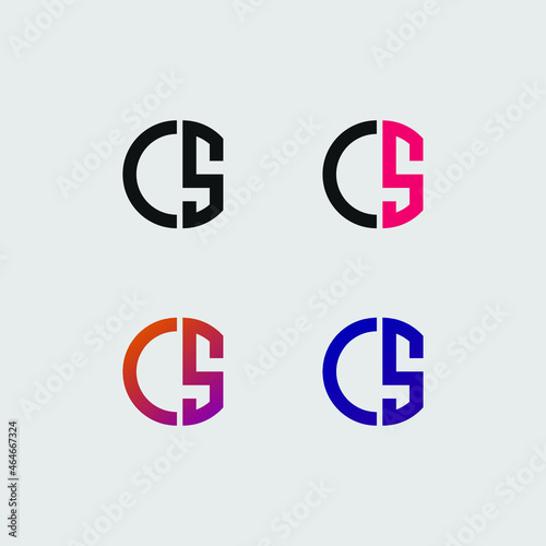 CS initial letter logo vector template | creative modern monogram circle logo 