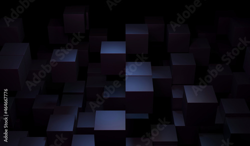 Abstract Chaotic Cubes Background